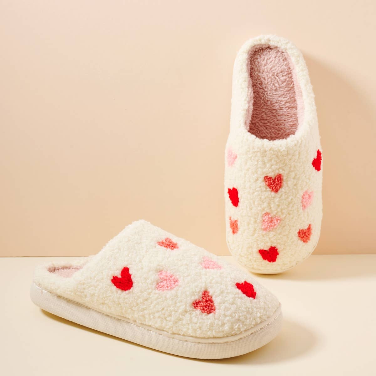 Heart Sherpa Slippers