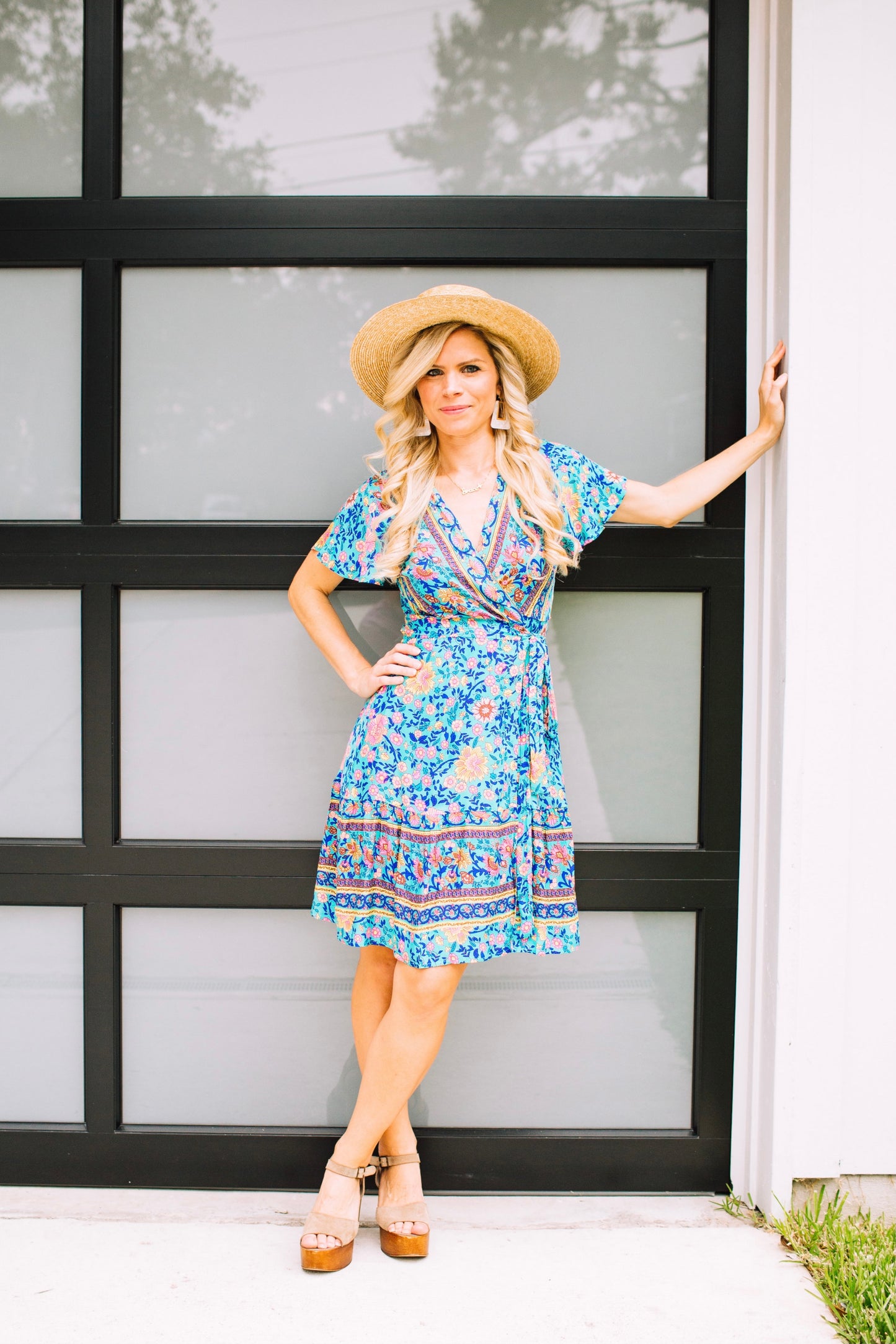 Daydreamer Floral Wrap Mini Dress