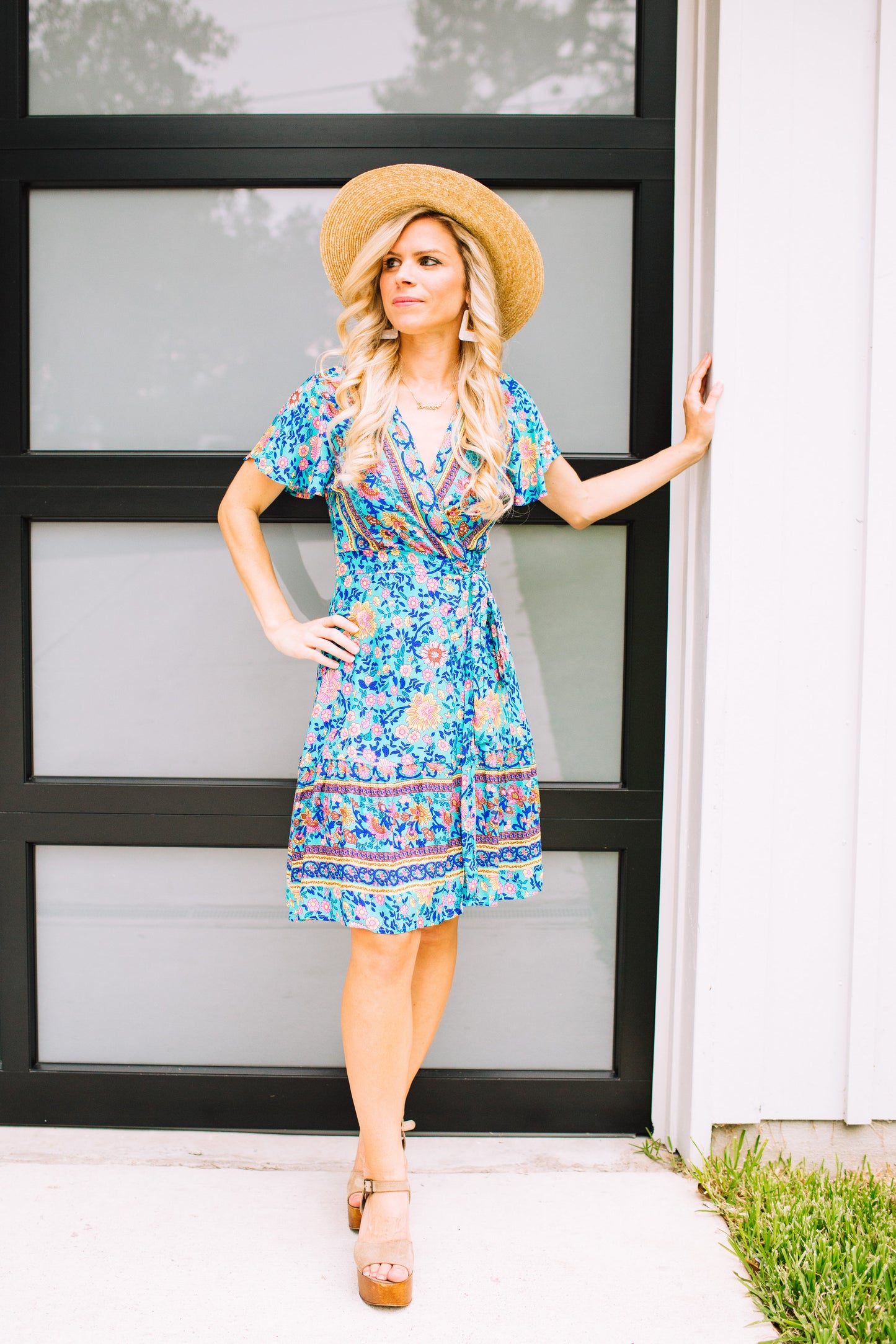 Daydreamer Floral Wrap Mini Dress