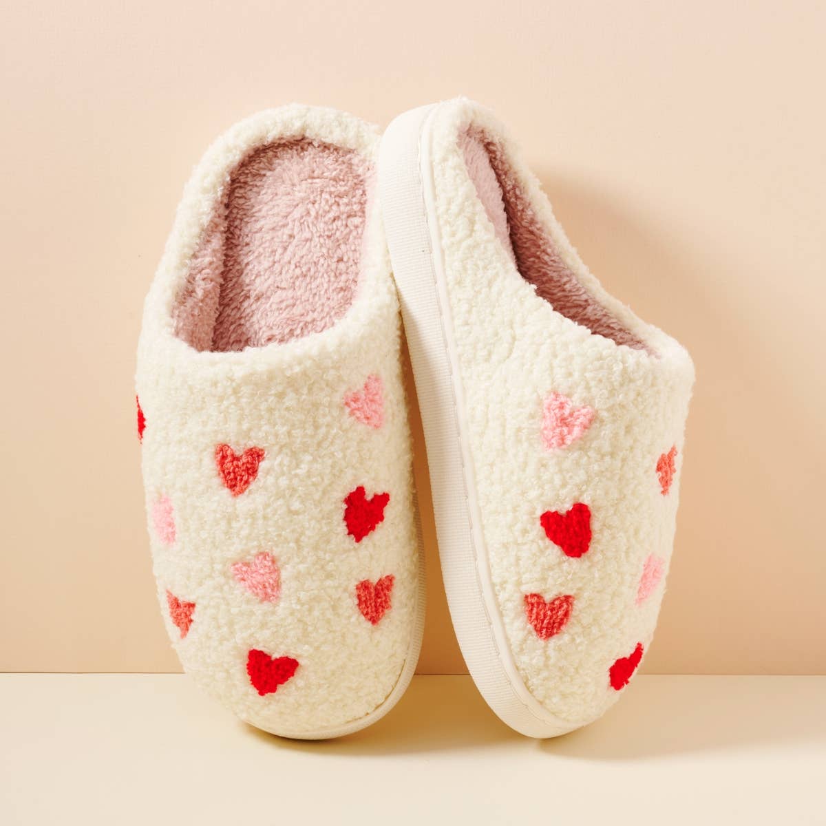 Heart Sherpa Slippers