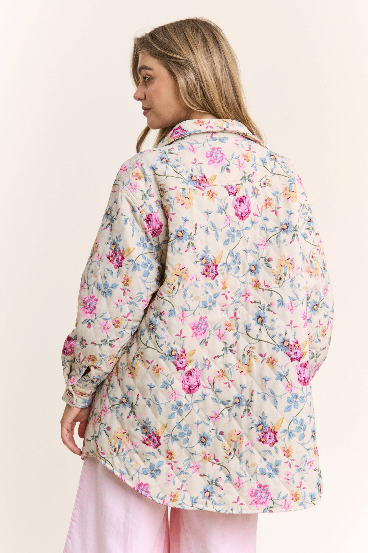 Floral Print Quilted Jacket