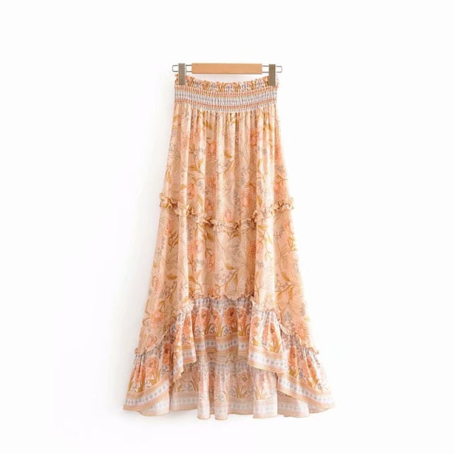 Wild At Heart Bohemian Floral Maxi Skirt | Moonlight Gypsea