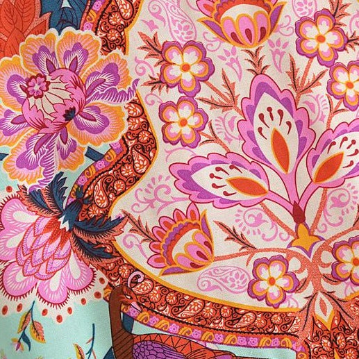 Bohemian Wanderlust Tie Front Floral Kimono Top - Red | Moonlight Gypsea